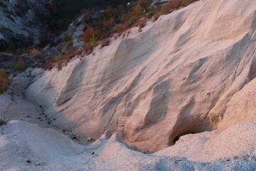 A large rock formation