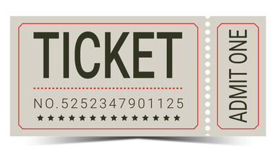 Ticket, Retro ticket, cinema, theatre, circus and other events, free drink Ticket.