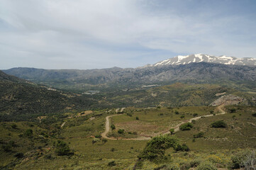 La vallée d'Amari vue depuis Chordaki en Crète