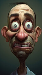 Obraz premium Character, very funny, amusing and strange caricatures.