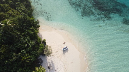 Aerial views of different islands in the Kingdom of Tonga