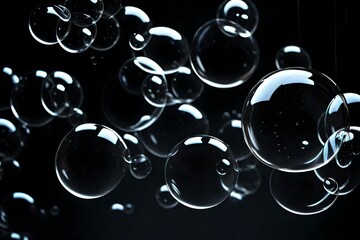 Big bubbles with black background 