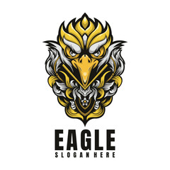 Illustration Head Eagle Mascot Logo