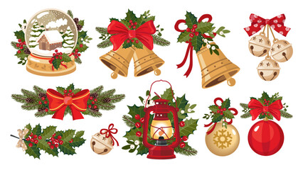 CHRISTMAS DECORATIVE ELEMENTS SET