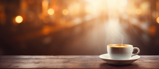 Fototapeta premium Blurred coffee shop backdrop
