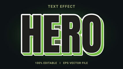 Modern editable hero text effect 3d text effect