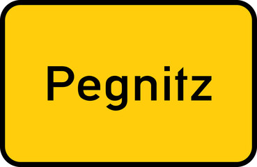 City sign of Pegnitz - Ortsschild von Pegnitz