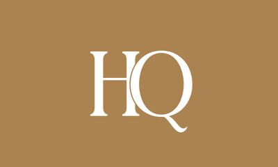 Initial alphabet letter monogram icon logo HQ or QH