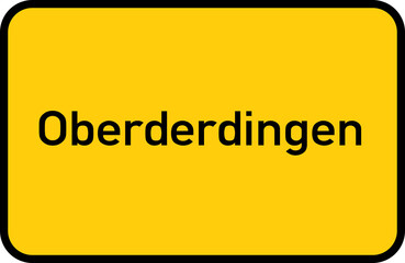 City sign of Oberderdingen - Ortsschild von Oberderdingen