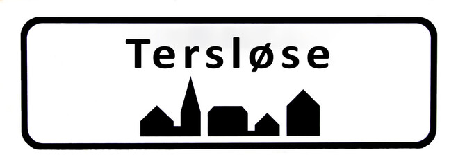 City sign of Tersløse - Tersløse Byskilt