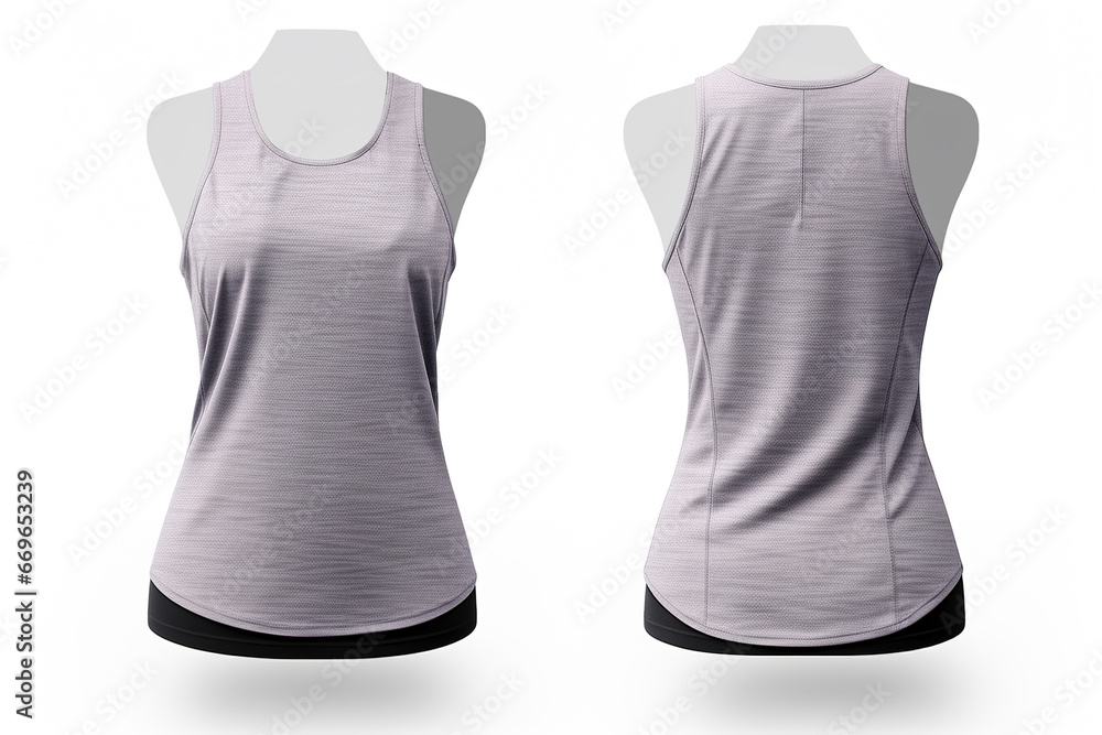 Wall mural Isolated woman sleeveless tank top sport outfit