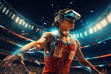 future Olympics with augmented athletes.