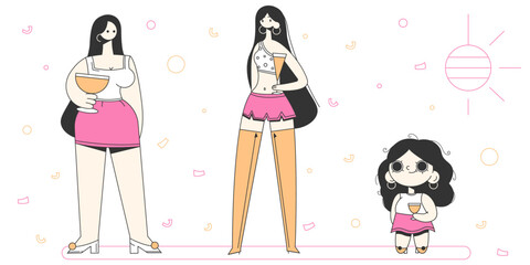 beautiful young girls drinking wine at a party