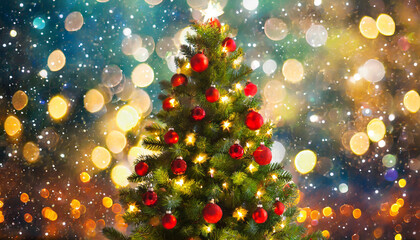Obraz na płótnie Canvas christmas tree background