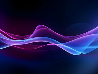 Dark abstract curve and wavy background with gradient and color, Glowing waves in a dark background, Curvy wallpaper design