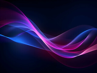 Dark abstract curve and wavy background with gradient and color, Glowing waves in a dark background, Curvy wallpaper design