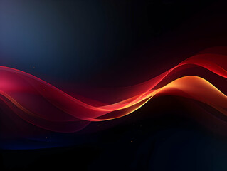 Fototapeta premium Dark abstract curve and wavy background with gradient and color, Glowing waves in a dark background, Curvy wallpaper design