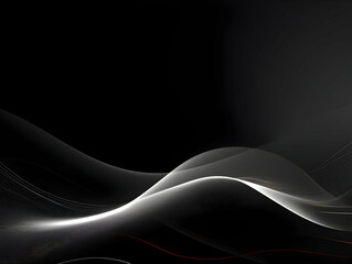 Fototapeta premium Dark abstract curve and wavy background with gradient and color, Glowing waves in a dark background, Curvy wallpaper design