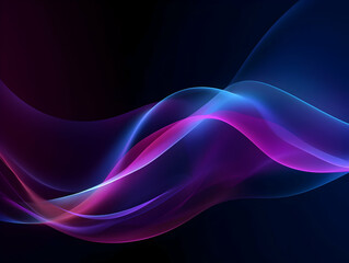 Obraz premium Dark abstract curve and wavy background with gradient and color, Glowing waves in a dark background, Curvy wallpaper design