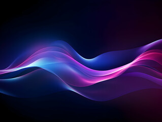 Dark abstract curve and wavy background with gradient and color, Glowing waves in a dark background, Curvy wallpaper design