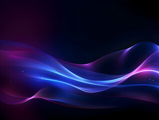 Dark abstract curve and wavy background with gradient and color, Glowing waves in a dark background, Curvy wallpaper design