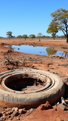 A drought-stricken field