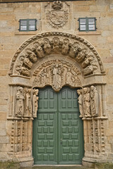 Fototapeta na wymiar Santiago de Compostela, portale dell' Hospital Real, Galizia - Spagna