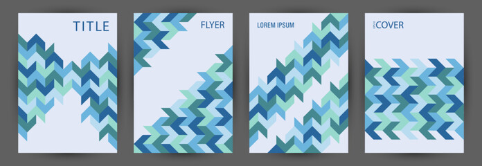 Office brand book cover layout set geometric design. Suprematism style retro banner layout set