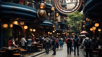 Fototapeta premium A futuristic Cityworld
