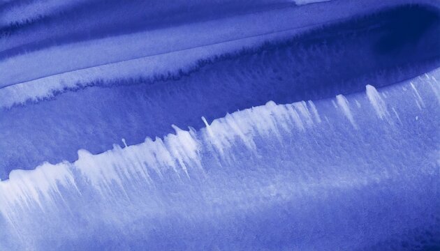 Abstract Watercolor indigo blue splash on paper texture