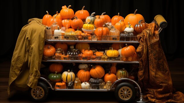 A Shopping Cart overflowing with Shopping Items