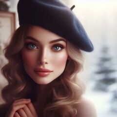 Generative AI Beautiful Woman Portrait