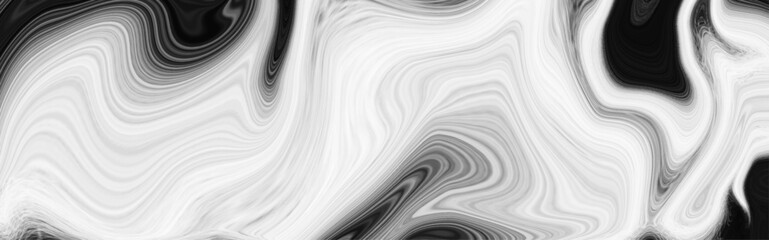 Abstract black and white gradient liquid marble texture vector background.