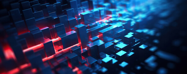 Obraz premium Modern abstract digital backdrop capturing the whirlwind of technology and creativity. Perfect for visual projects related to contemporary digital technology and innovation