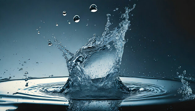 Captivating Water-Drop Splashes