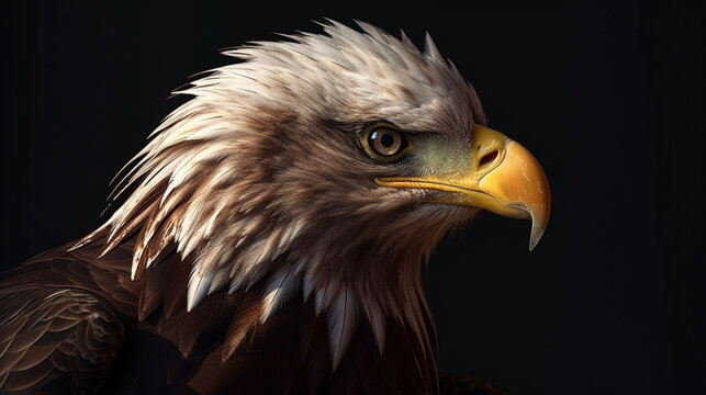 eagle, the head of an eagle, a big beautiful bird