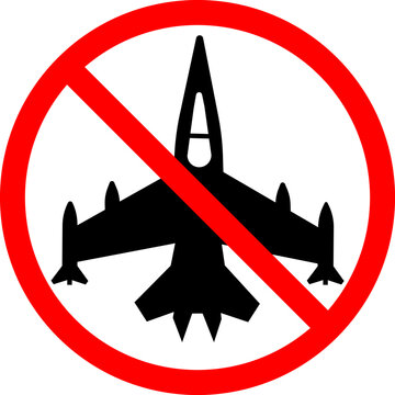recommend clip art: vector illustration of an airplane danger sign on a transparent background