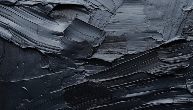  abstract rough black matte  art painting texture, with oil brushstroke, pallet knife paint 