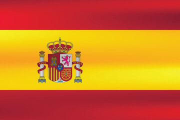 Flag of Spain. National symbol in official colors. Template icon. Abstract vector background