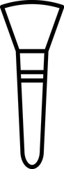 Makeup brush Vector Line Sign. Suitable for books, stores, shops. Editable stroke in minimalistic outline style. Symbol for design