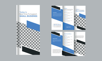 Modern trifold business brochure template, Corporate business trifold brochure template. Modern, Creative and Professional tri fold brochure vector design.