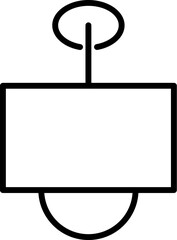 Lamp Vector Linear Symbol. Perfect for design, infographics, web sites, apps.