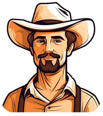 Vektor-Illustration eines coolen Cowboys