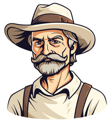 Vektor-Illustration eines coolen Cowboys