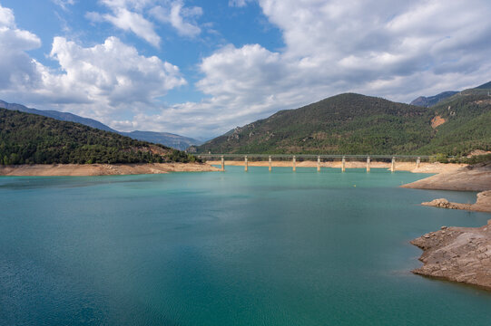 Pant&agrave; de la Baells, low water level, spring 2022 @ Bergued&agrave;, Catalonia, Spain.