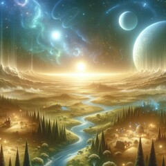 Obraz premium The Beuaty forme a new Planet