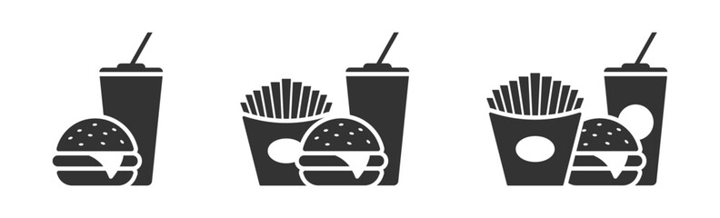 Fast Food icon. Vector illustration - obrazy, fototapety, plakaty
