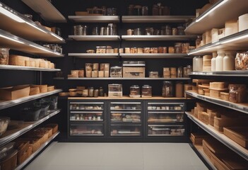 Home storage area organize management home interior design pantry shelf and storage for store food 