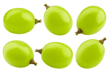 green Grape, isolated on white background, full depth of field