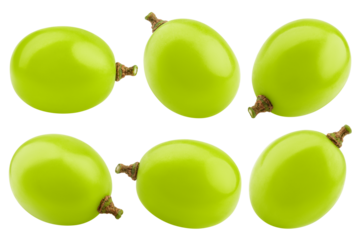green Grape, isolated on white background, full depth of field